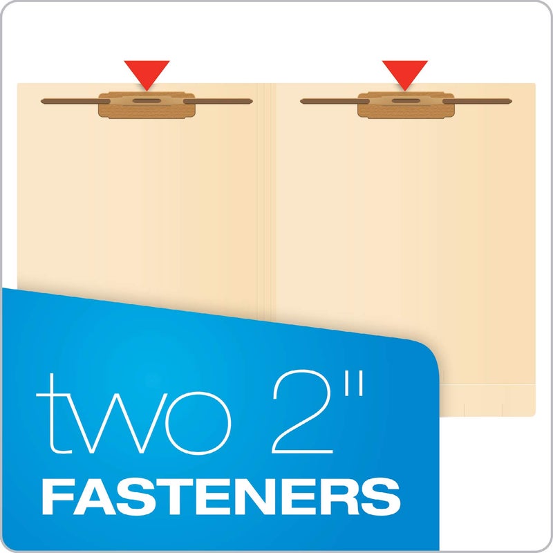بندافليكس Pendaflex Manila End-Tab Fastener Folders، مقاس Letter، 2 مثبتات، مانيلا، قصة مستقيمة، 50/BX (H10U13) - Image 3
